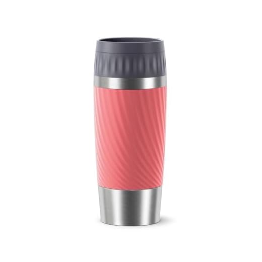 Copo Térmico com Tampa Tefal Easy Twist Rosa 360ml