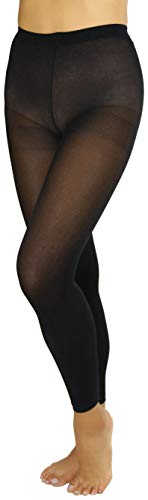 Image of ToBeInStyle Women's Opaque Ankle Long Nylon Footless Fun Tights Pantyhose