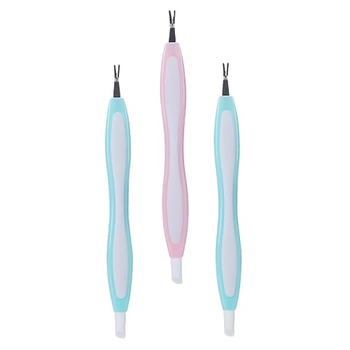 Didiseaon 3pcs Stainless Steel Cuticle Forks Remover Forks Nail Art Tools Random Color
