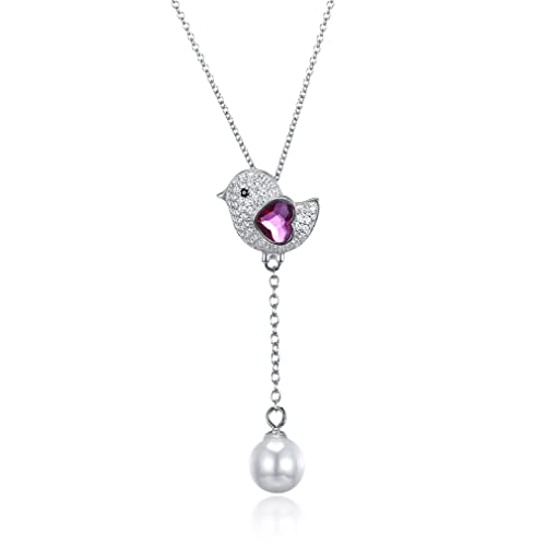 Collier coeur en cristal et nacre pour illuminer vos tenues d'été