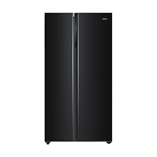 Haier 630 L Double Door Side By Side Refrigerators, Expert Inverter Technology (HRS-682KS, Black Steel,Magic Convertible, Made In India)
