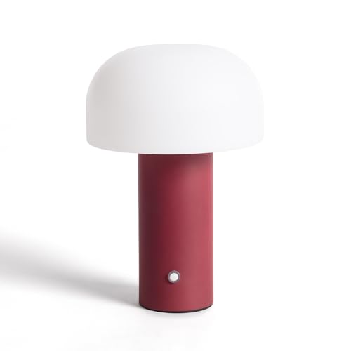LEDKIA LIGHTING Lampe à Poser LED Portable avec Batterie USB Rechargeable Leta Bordeaux