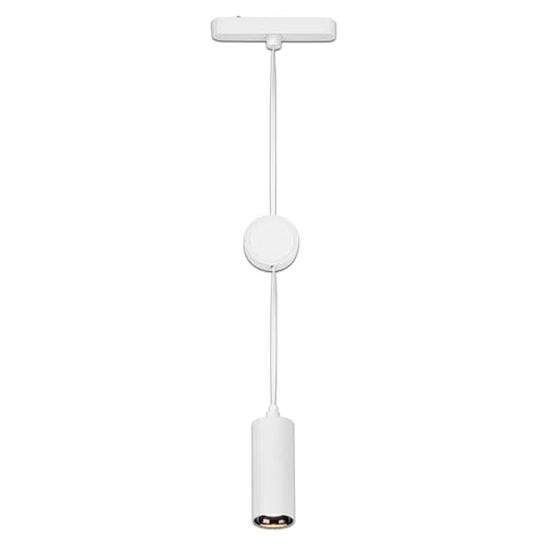 BRILONER - Sistema de rieles Luxtrail LED lámpara colgante, Blanco cálido, regulable en altura, Accesorios, Riel de luz, LED colgante, Plafón, 130x1200x42 mm (LxHxD), Blanco