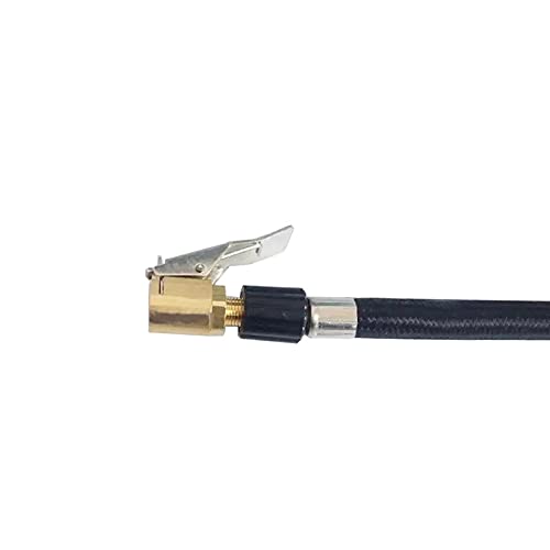 Válvula infladora de pneu 8 mm mandril de ar de fluxo aberto com conector de bloqueio e braçadeira d