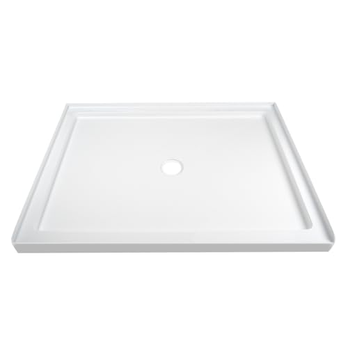 Image of DeerValley 48 inchL X 36 inchW Center Drain Shower Base in White