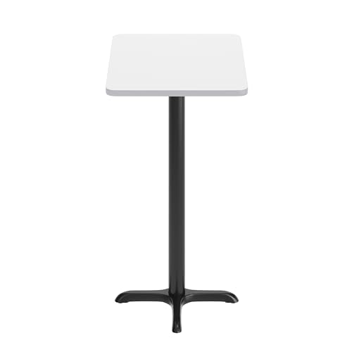 Flash Furniture Graniss 24'' x 30'' Rectangular White Laminate Table Top with 22'' x 22'' Bar Height Base by Flash Furniture - Image 5