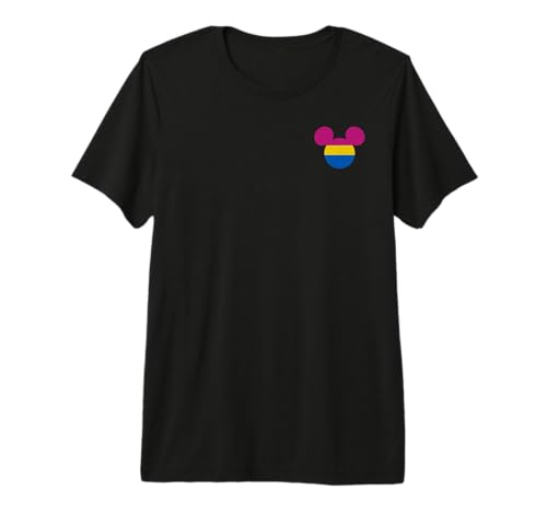 T-shirt Mickey Classic Pocket avec motif rainbow pansexual en coton