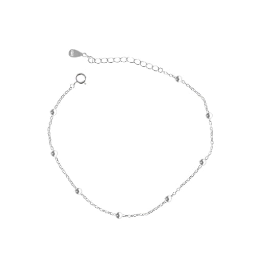 Chaîne de cheville perle ronde ajustée pour femme, liaison party