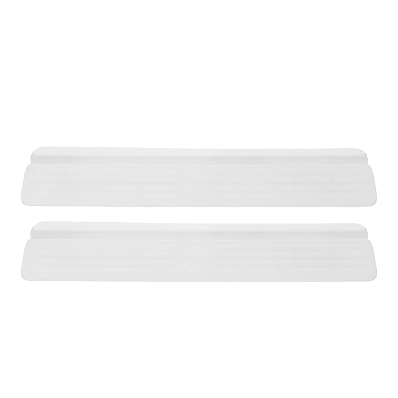 MOLUCKFU 2 rampas de pedal antipatadas para puerta de bebé, ajuste de altura, tira de puente de suelo para seguridad de escaleras, color blanco, adecuada para protección de bebés y mascotas