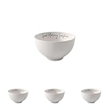 Villeroy & Boch Bol Statement Good Morning Sunshine 14X14X8Cm, Bol De Porcelana Blanca (Paquete de 4)