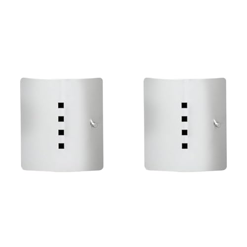 Burg Wächter Schlüsselbox mit 10 Haken und magnetischem Verschluss, Schlüsselkasten Quad 6204/10 NI, Edelstahl/Stahlblech, Silber/Schwarz, Grau, 1 - Pack (Packung mit 2)