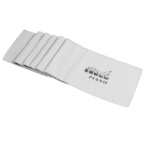 Cubierta para Teclado de Piano de 88 Teclas en Franela, Protección Suave y Confortable Antipolvo, Anti Desvanecimiento, Ideal para la Limpieza y Conservación del Piano ﻿ ﻿ ﻿ ﻿ ﻿ ﻿ (Gris)