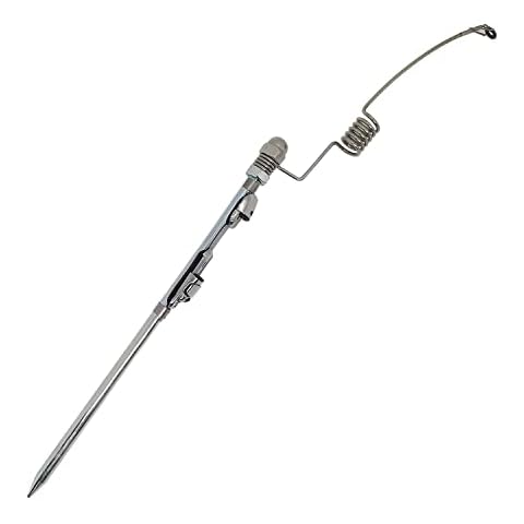 EMMRAGNO Portable Metal Elastic Fishing Rod That Can be Inserted Into The Ground, Aluminum Handle Fishing Rod Suitable for Raft River Lake Reservoir and Ice Fishing Etc Cover