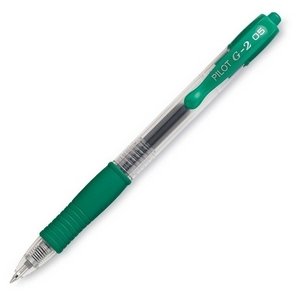 Pilot G2 Bolígrafos retráctiles tinta gel verde 12 unidades miniatura 1