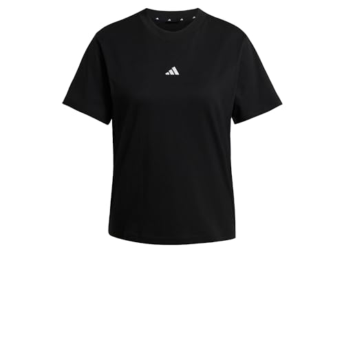 Adidas Donna Essentials Small Logo Cotton T-Shirt, Black/White, L - imagen 10