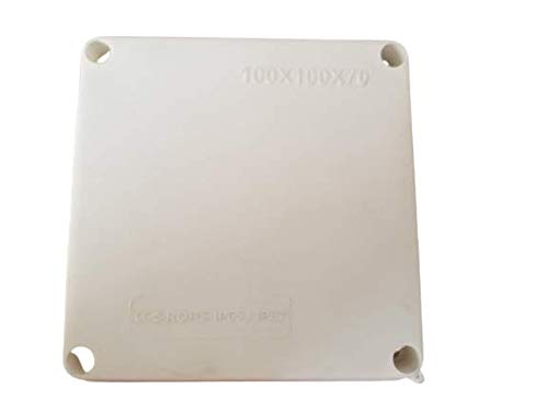 KAMCON? Waterproof PVC Square Junction Box for CCTV Cameras IP65/IP67 Size 100 X 100 X 70 (1, 100 X 100 X 70)