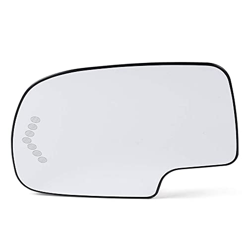 G-PLUS Driver Side Left Side Mirror Glass With Turn Signal Without Auto Dimming Replacement For Chevy Avalanche Silverado Suburban/GMC Tahoe Sierra Yukon Cadillac 2003-2006