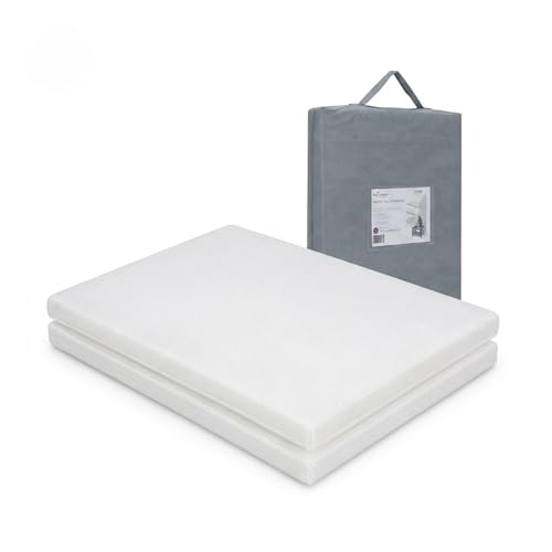 Baby Elegance Travel Cot Mattress 70x100x3 cm | Eco-Fiber Foldable Design for Travel & Storage With Carry Bag | Breathable Construction With Supportive Core | Machine-Washable Cover For Easy Cleaning
