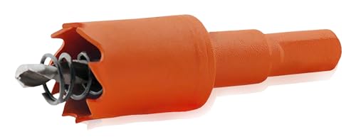 Sierra de Corona Bi Metal Sierra a Taza HSS Sierras Perforadoras para Metal, Aluminio, Inoxidable, Madera, PVC, Acero Inoxidable y Lámina de Plástico 22MM