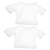 Generic クマドール用服セット 半袖 コットン素材 白 2個入り、女の子向け着せ替え衣装 プレゼント対応