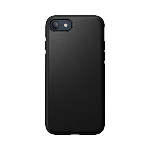 NOMAD Modern Leather Case für iPhone SE (3. Generation) | in Schwarz | Schutzhülle aus Echtleder