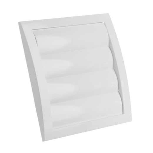 Ø 150mm Rejilla para Ventilación - Rejilla de Ventilación con Protección contra Insectos y Persianas Automáticas - Plástico ABS Blanco