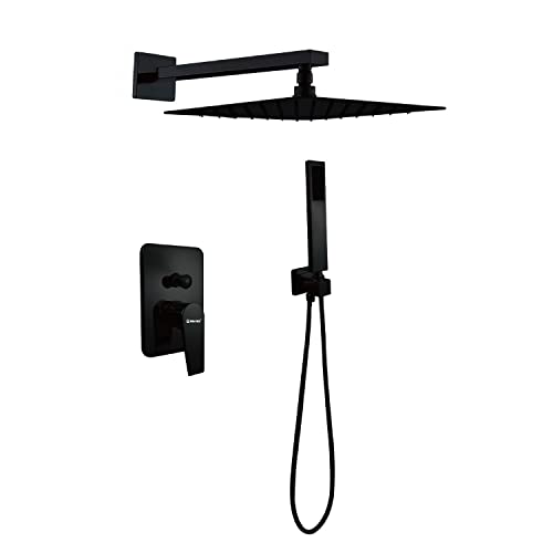 SOLVEX SP-90110-N Sistema de Ducha Empotrado Negro