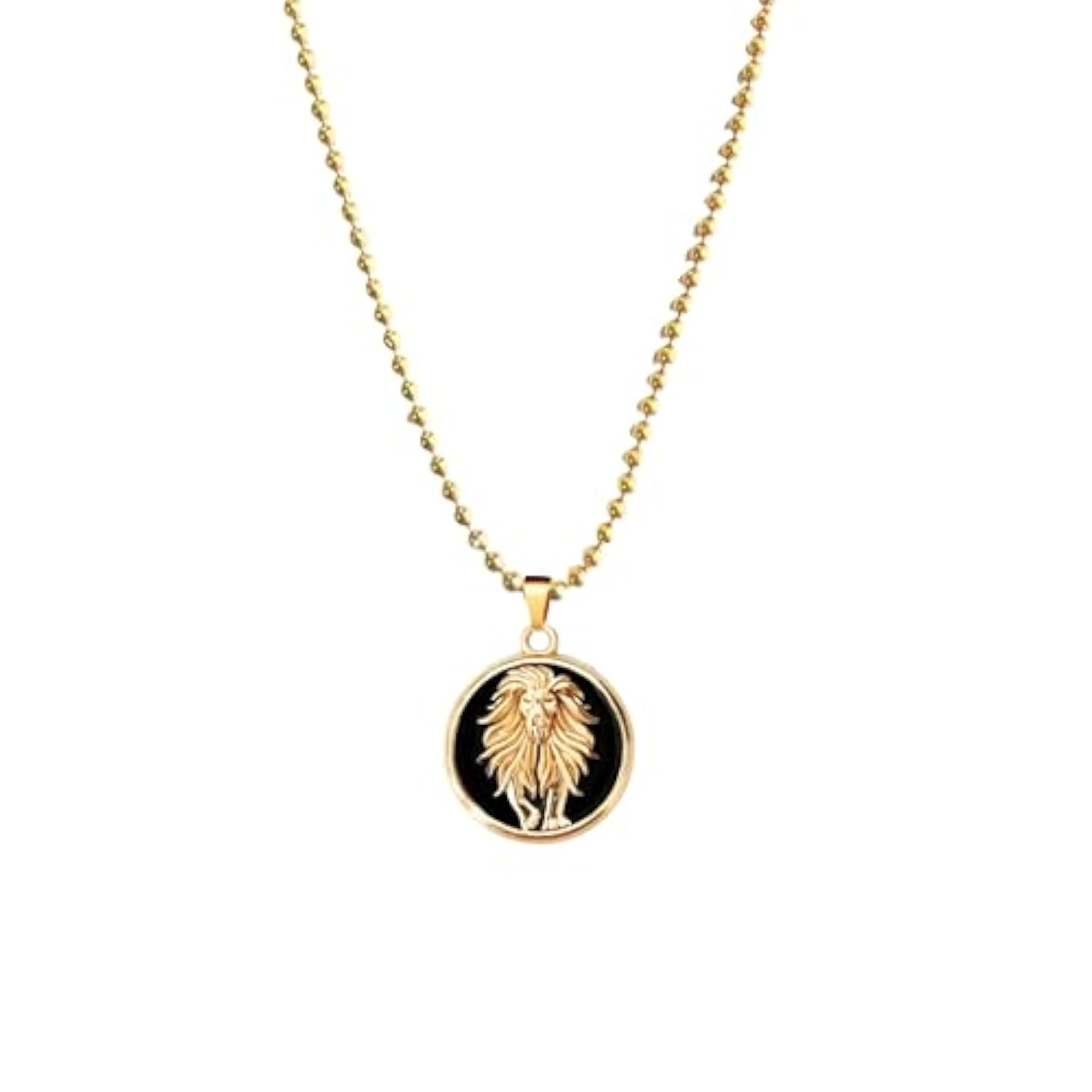 Gold Lion Pendant Necklace, Bold Statement Jewelry