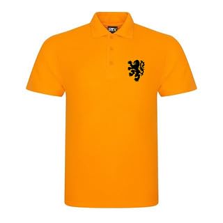 Zappatee Men's Orange Netherlands Polo Shirt Medium