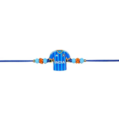 Image of Kizzi Rakhi for Kids | Worldcup Trophy Design Premium Rakhi For Brother | Gift includes Greeting Card & Tilak Set | Rakshabandhan Special