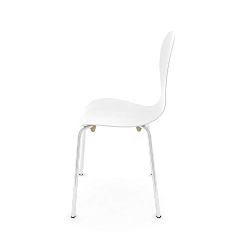 CADEIRA SHELL CROMADO/BRANCO 47X51X86H