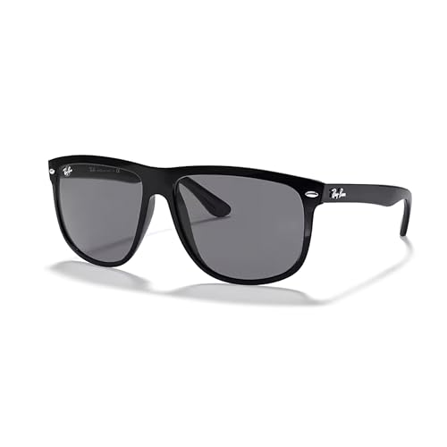 Ray-Ban Boyfriend RB4147 601/87 60MM Black/Plastic Lens Dark Grey Square Sunglasses for Men + BUNDLE with Designer iWear Eyewear Kit