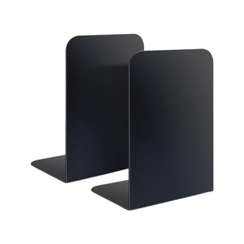 Quixotical 2 Pezzi Fermalibri in Metallo Nero, 21 x 9