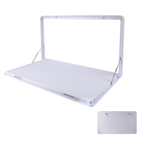 Mesa plegable para autocaravanas de aluminio blanca de 80x45 cm 2