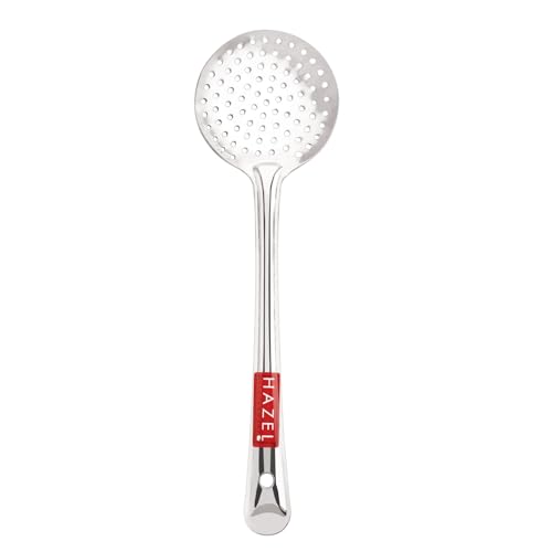 Image of HAZEL Stainless Steel Puri Frying Strainer Jhara Versatile Deep Fry Chhalni with Handle for Kitchen
