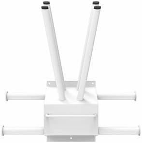 Miniatura 2 de Delantal de rayos X y guantera (montaje en pared) - 2 delantales, 4 guantesescudos tiroideos, capacidad de almacenamiento, acero