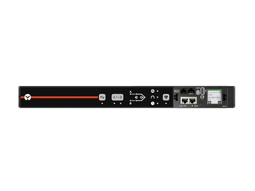 Vertiv Geist Switched Rack PDU - 1U| 30A| 120V| (12) NEMA 5-20R Receptacles| L5-30P Plug| 2.8kW Power Capacity| High-Contrast LCD| Next Generation Interchangeable Monitoring Device (IMD)| VP5N31A0
