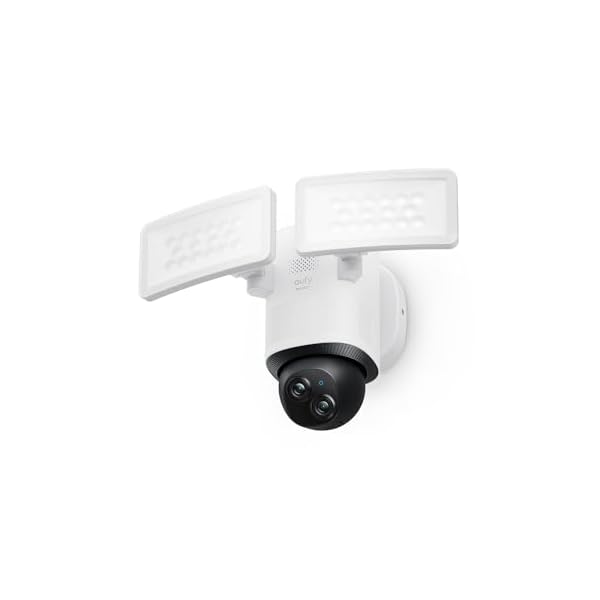 eufy Security Camera Floodlight Camera E340 Wired, Security Camera Outdoor, 360° PTZ, 24/7 Recording, 2.4G/5G Wi-Fi, 2000 LM, Motion Detection, Built-In Siren, Dual Cam, HB3 Compatible, No Monthly Fee