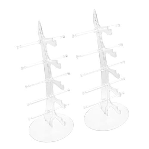 NAMOARLY 2個段フレーム収納可能な帆船デザインのアクリル眼鏡ホルダー 耐