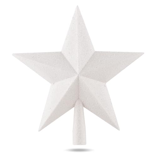 Stern Weiss Christbaumspitze Baumspitze Spitze Aufstecker für...