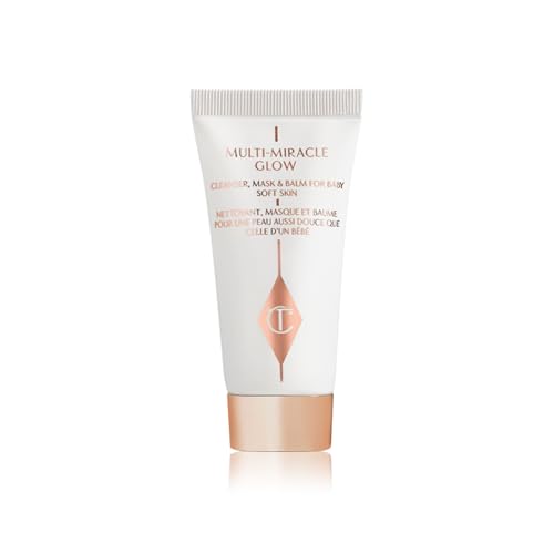 Charlotte Tilbury Multi-Miracle Glow - Cleanser, Overnight Mask & Face Balm for Baby Soft Skin - Enriched with Vitamin C, E & A to Transform Tired, Dull-Looking Skin (15ml)