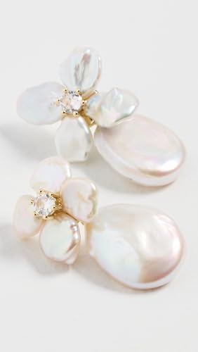 SHASHI Women's Fleur de Cleo Earrings, Gold/Pearl, One Size3