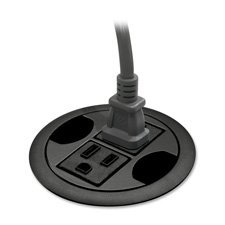 AC Power Hub, 3 Diameter, Black"