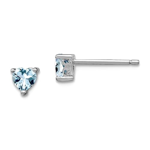 Boucles d'oreilles cœur aigue-marine en argent 925, éclat haut de gamme