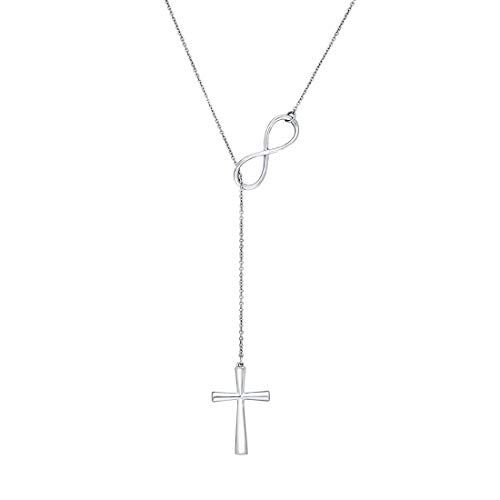 MOMOL Cross Necklace for Women 18K Gold Plated Stainless Steel Delicate Tiny Cross Pendant Necklace Christian Religious Necklace