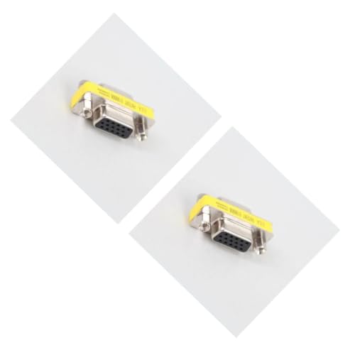 DIYEAH 2 Pezzi Adattatore Vga Mini Gender Changer per Pc Trasmissione Video Saldature Bassa Attenuazione e Durevole per Installazioni Portatili