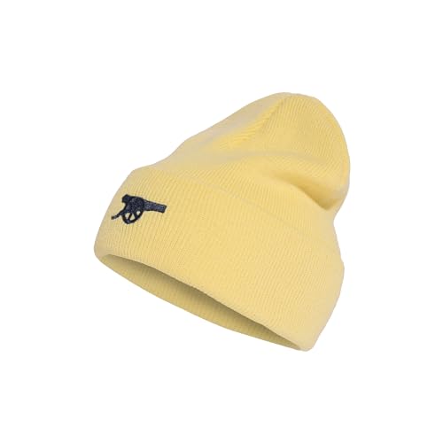 Image of adidas Unisex Arsenal Fc Woolie Hat, Almost Yellow/Collegiate Navy, M-L