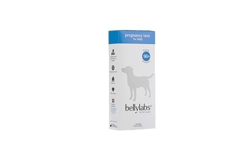 BELLYLABS Dog Pregnancy Test Kit, Home Use, 96% Accuracy, 10 Minute Results, No Blood Draw