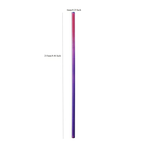 Image of 100Pcs Reusable Metal Straight Straw in Bulk Order (8.5 inch Long, Rainbow-100pcs Straight)