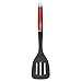 KitchenAid - Spatule Plate à Trous en Silicone et Inox - Couleur Rouge Cerise et Noir
